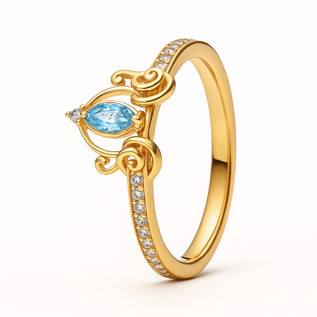 ✨ Anillo de plata 925 inspirado en cuentos de princesas 👑